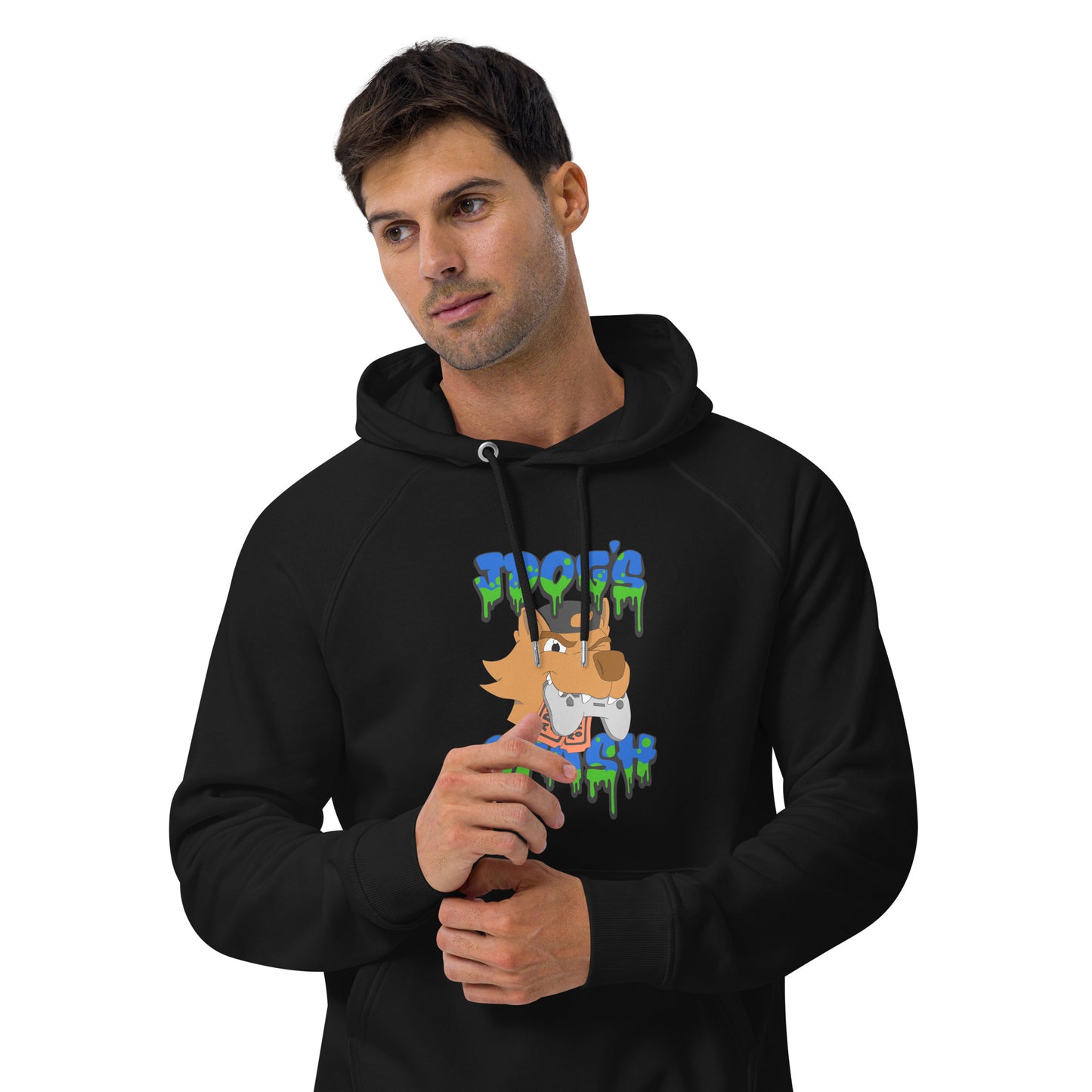 JDog's Stash Logo Unisex eco raglan hoodie